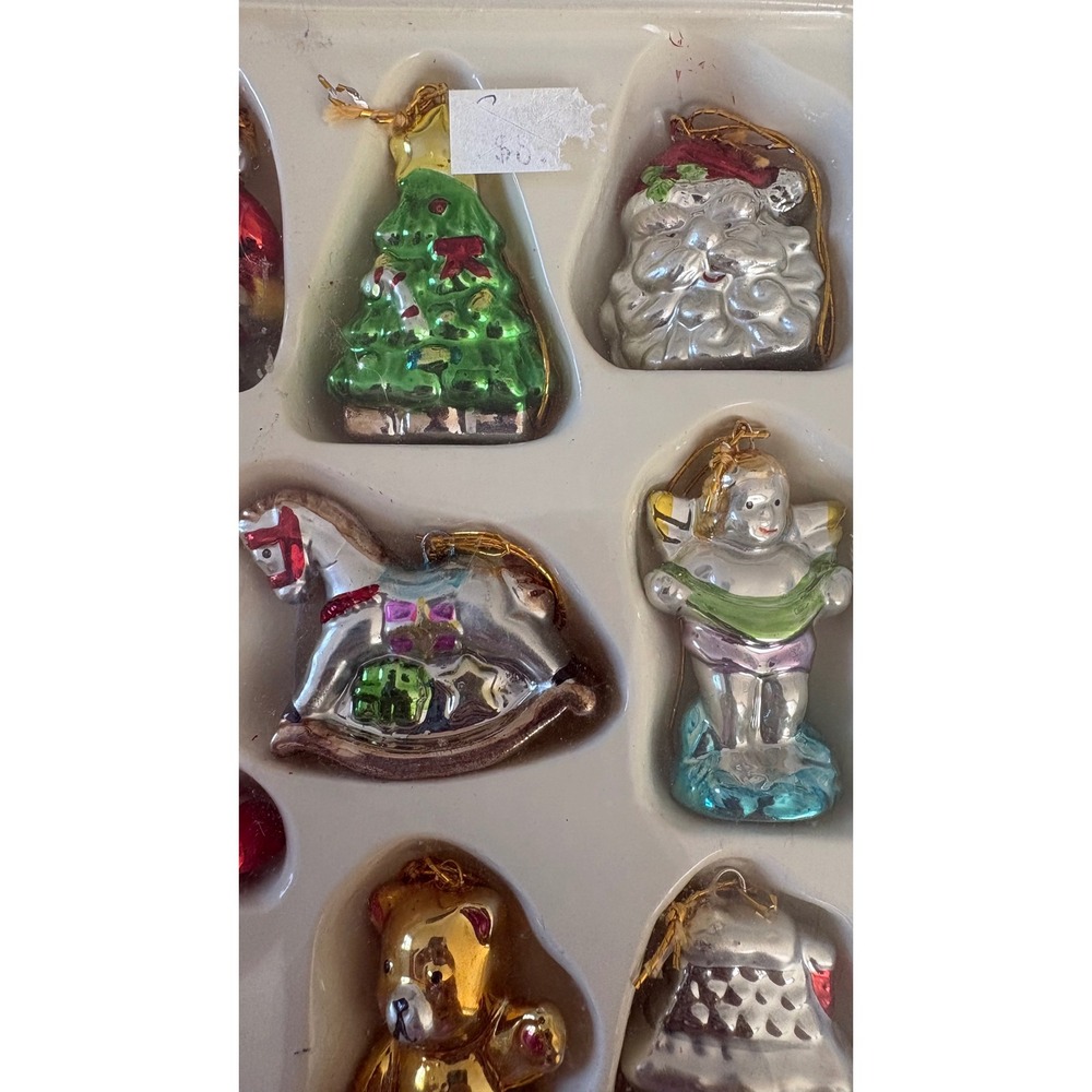 Kurt‎ S Adler Miniature Glass Christmas Ornaments Set of 12 Vintage Style H1256 - Picture 3 of 7